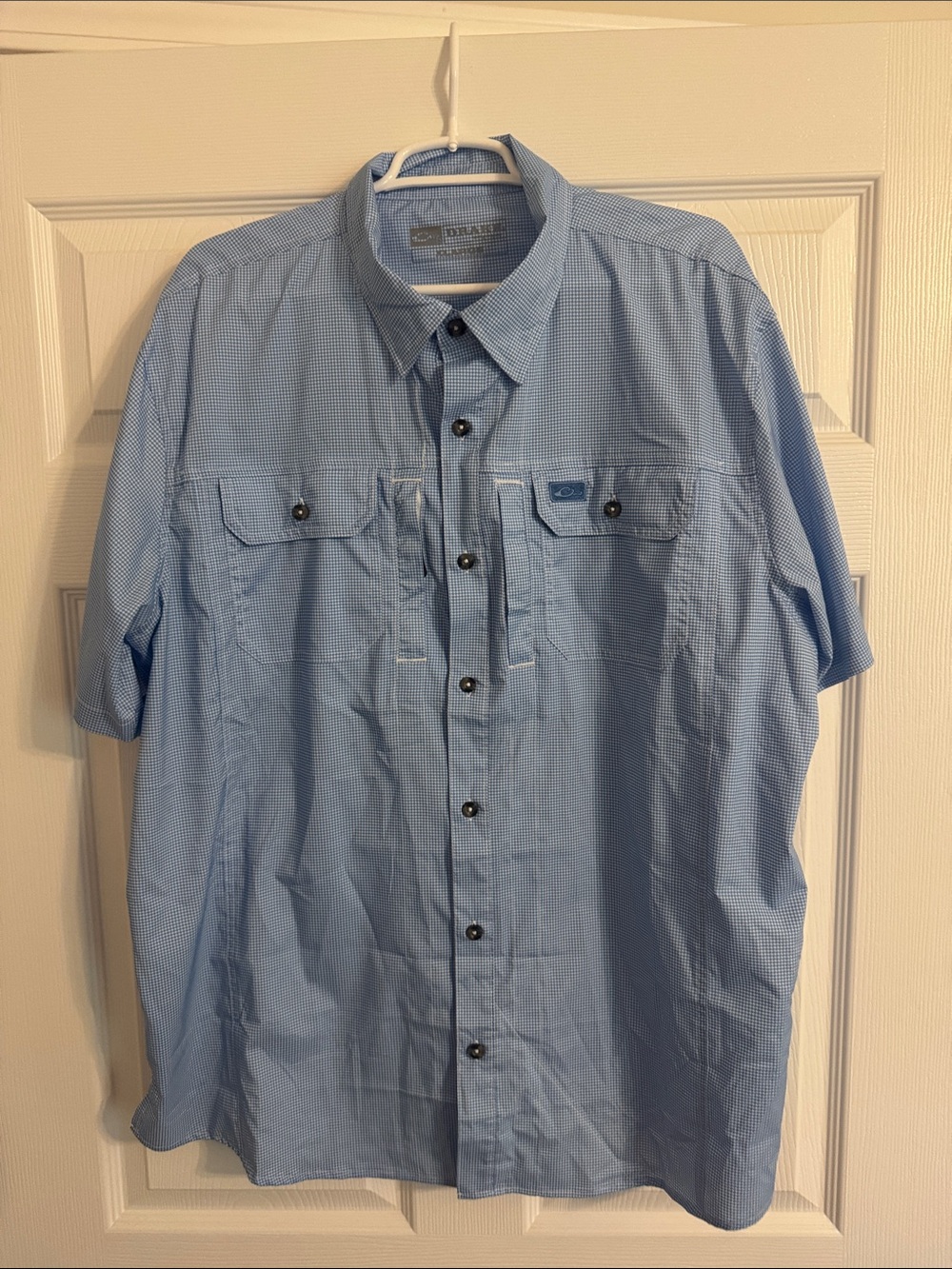 Drake blue and white Button-Up Shirt
